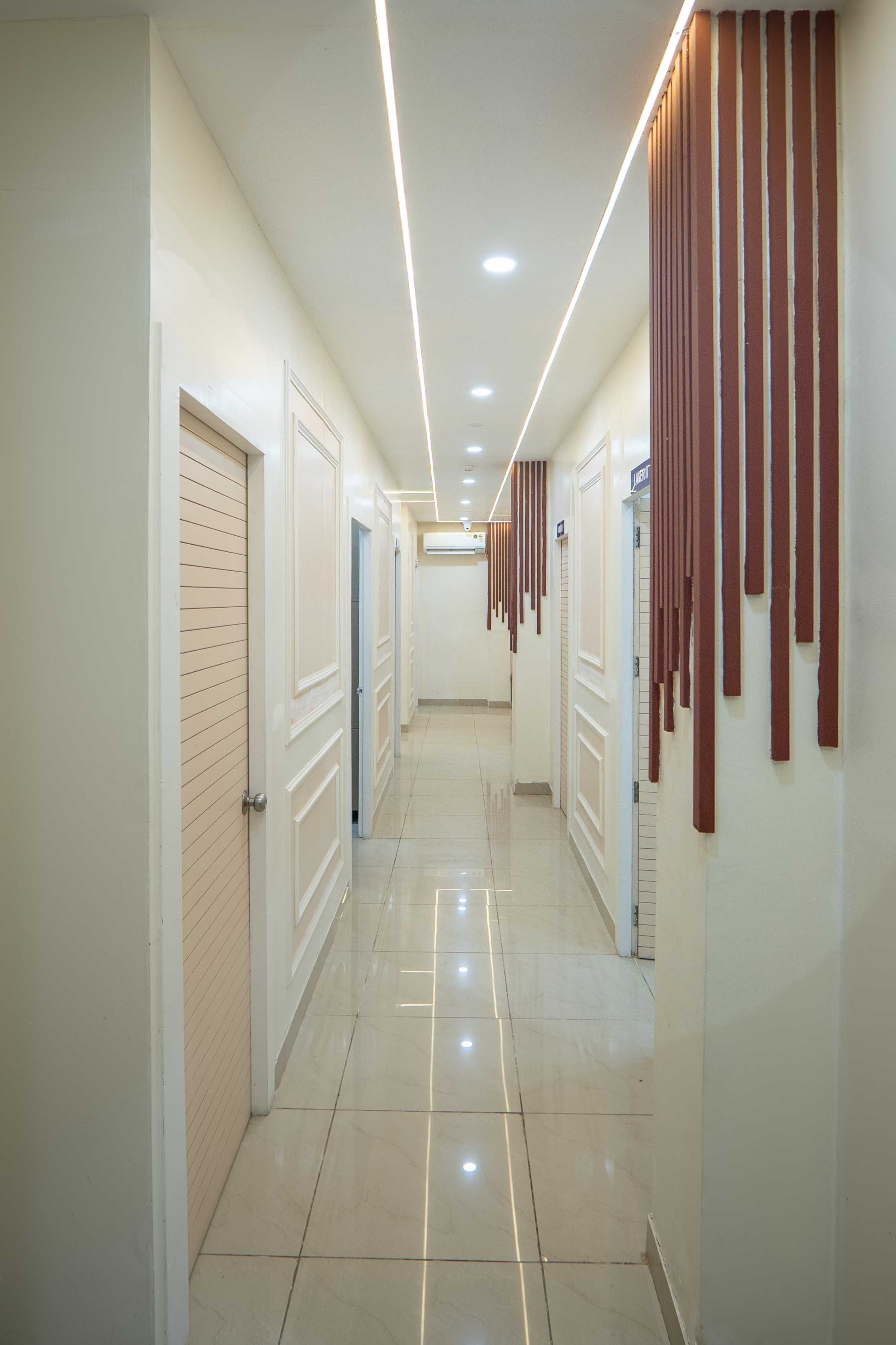Clinic corridor at Ixora Health & Aesthetics