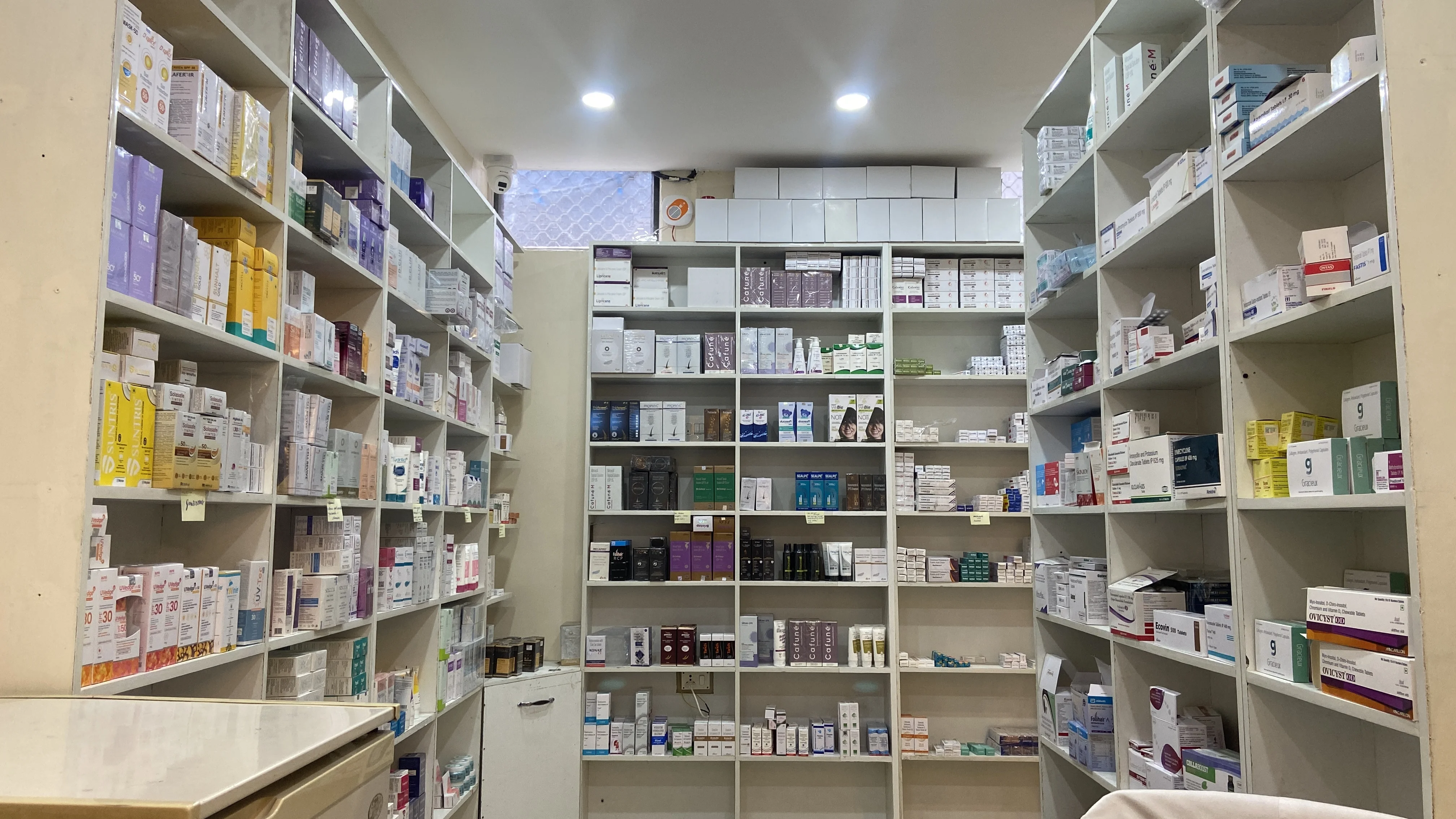 Pharmacy shelving and products