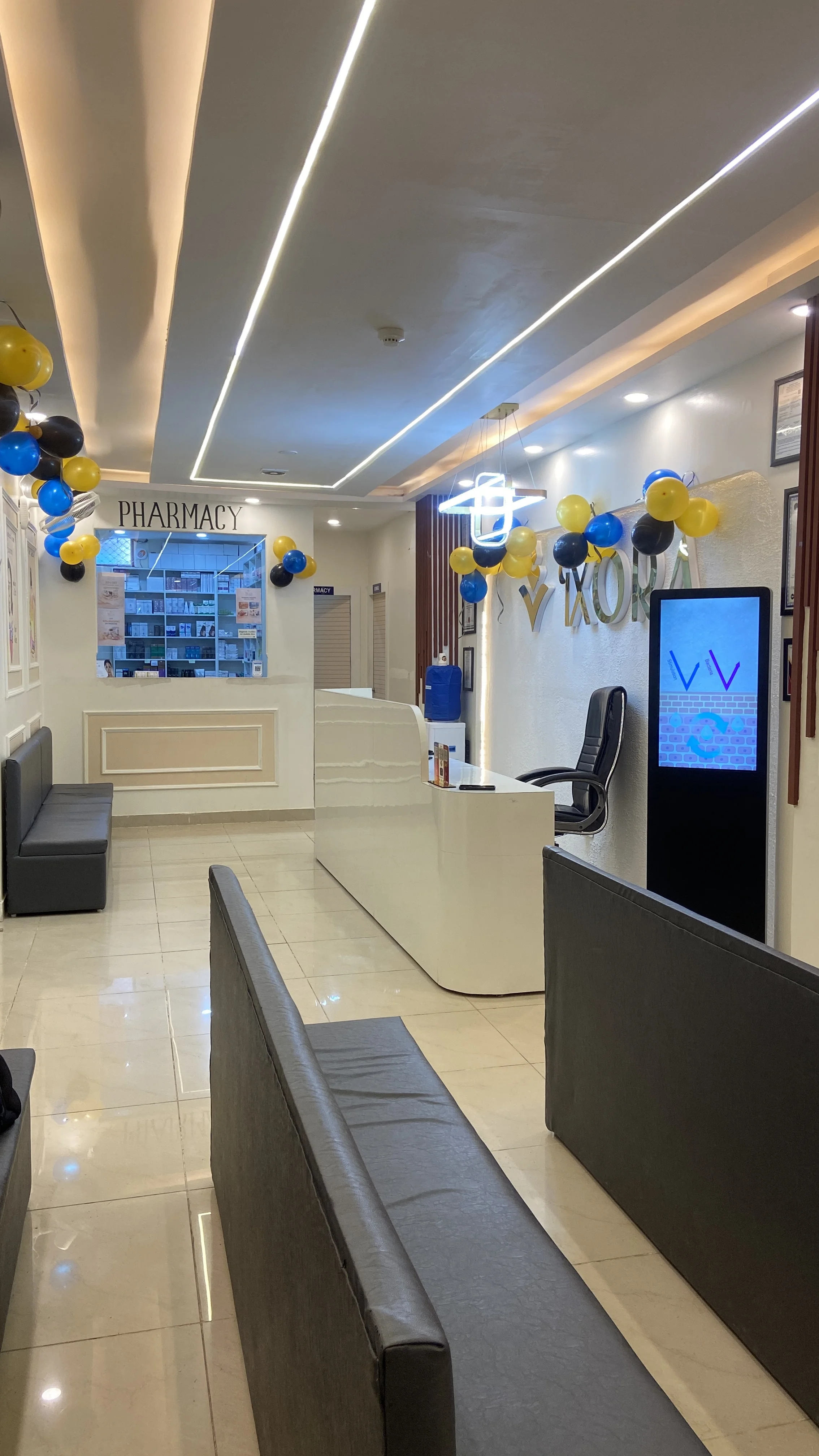 Reception desk at Ixora Health & Aesthetics