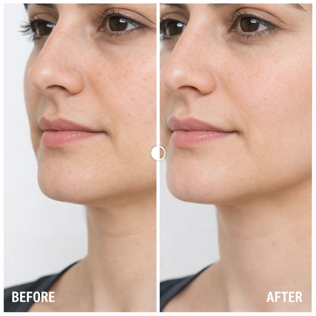 Chemical Peel before and after — Tone, texture & glow
