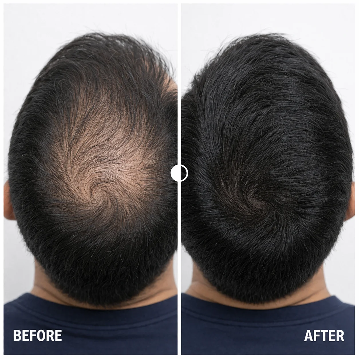 Hair Transplant before and after — Crown density