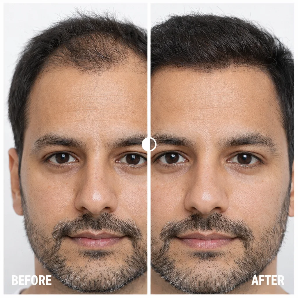 Hair Transplant before and after — Frontal hairline reconstruction