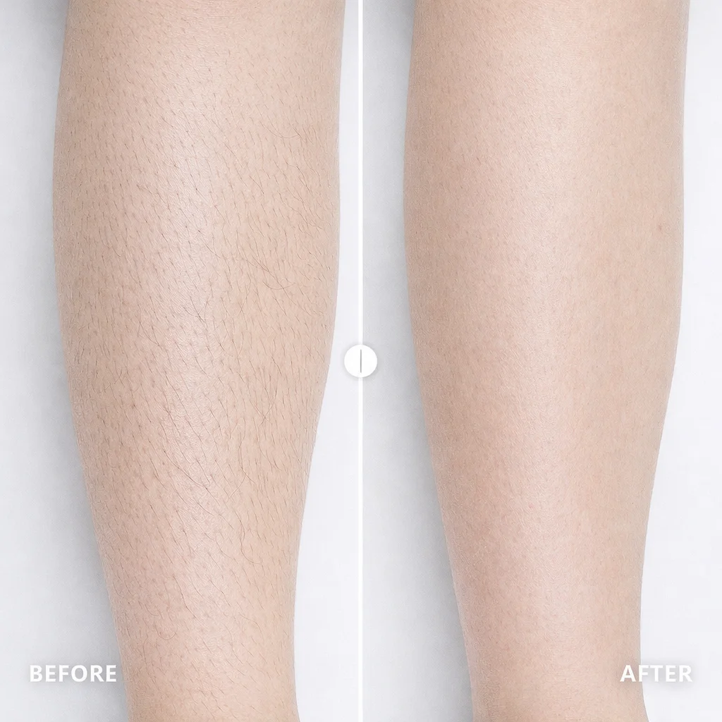 Laser Hair Reduction before and after — Hair-free smooth skin