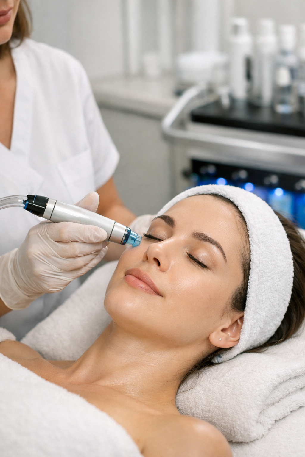 Dull and dehydrated skin treated with Hydrafacial at Ixora