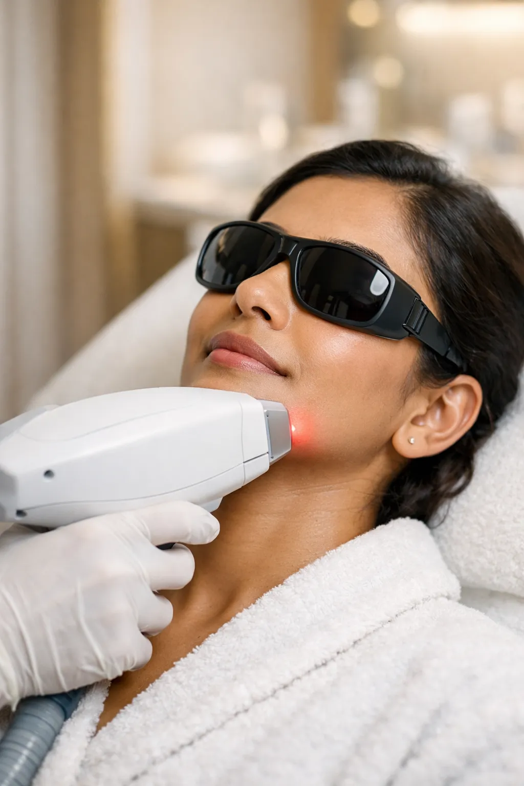 Unwanted hair on leg — treated with laser hair reduction at Ixora